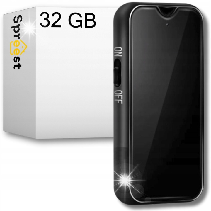Диктофон мини цифров, Spreest, 32GB, USB OTG, във форма на флашка, със стерео микрофон