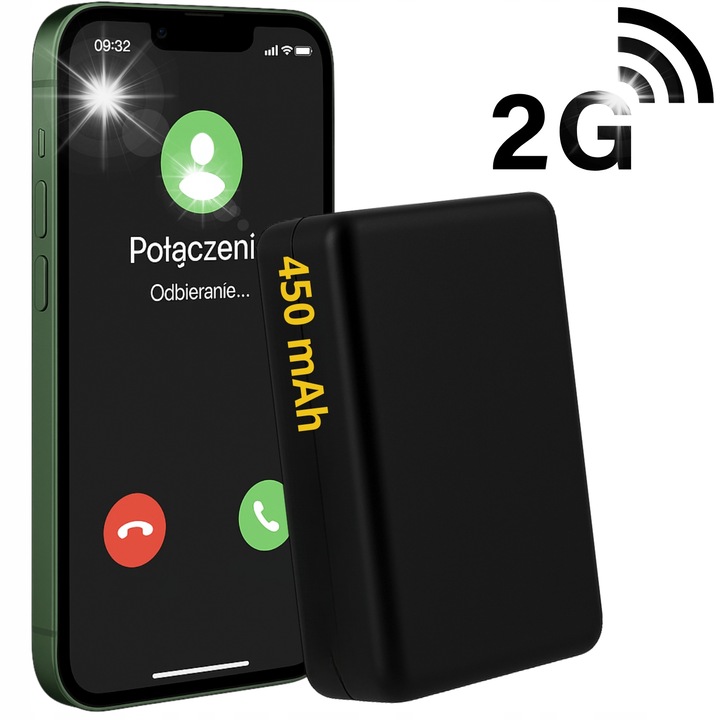 GSM шпионско устройство N9+, чувствителен микрофон, гласова активация, черно, размери 44x33x13mm, пълен комплект