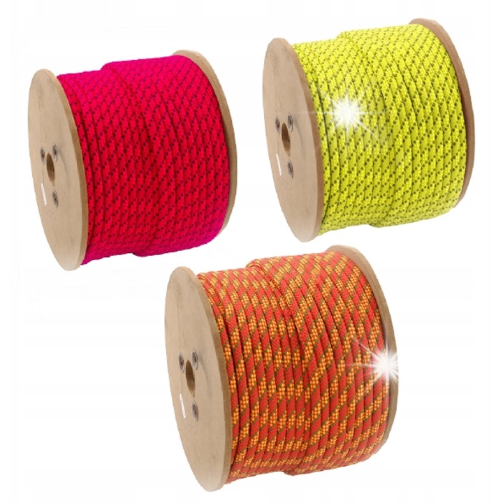 Плетено полипропилено въже 6мм, 300м, синьо на петна