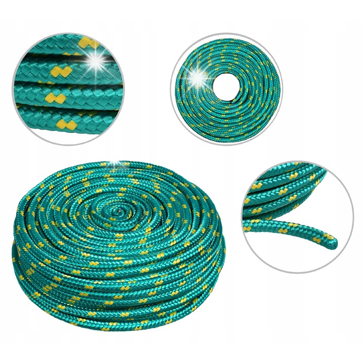 Polipropilén zsinór 12mm, 100m, zöld bojtos, UV-álló