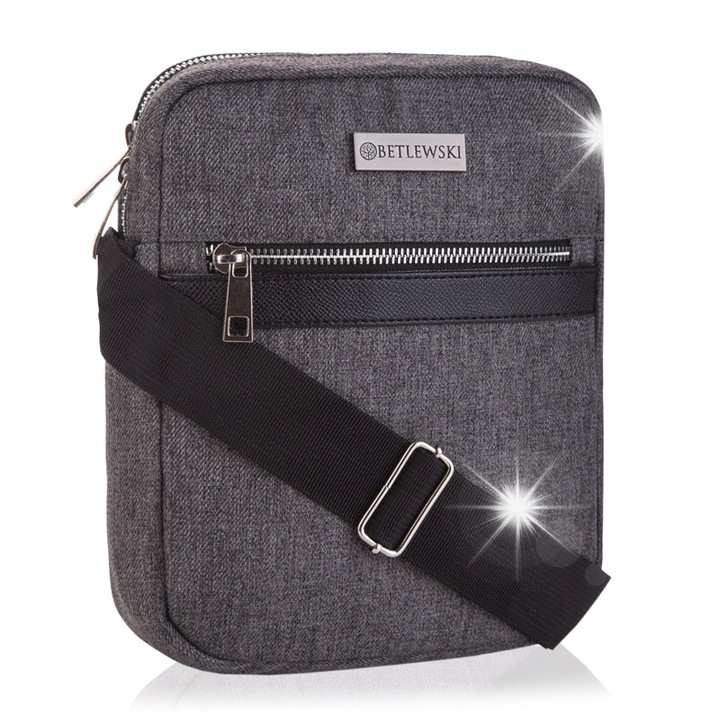 Saszeta barbati, Betlewski, EPO-5145, egyszerű design, szürke, 19x23x5cm