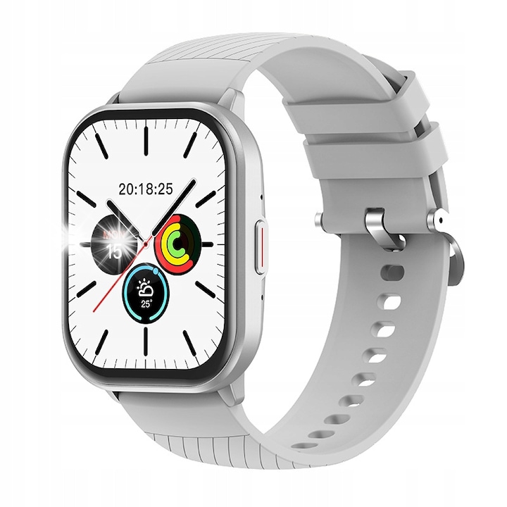 Smartwatch Anyloop ALW10, negru, 1.28" TFT HD, monitor puls, rezistent la apa IP67, set complet