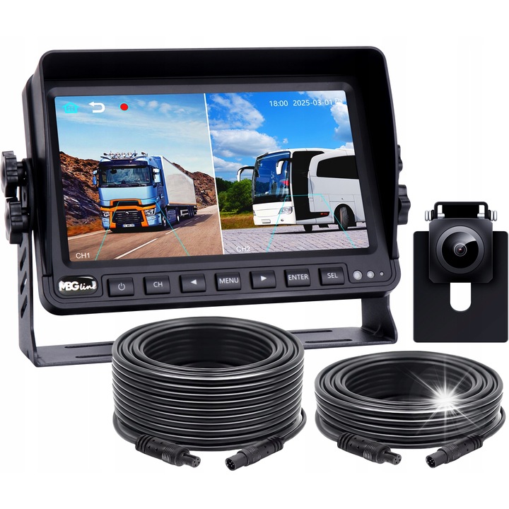 Set camera de marsarier MBG Line, monitor 7", rezolutie 720p, IP68, 12-32V