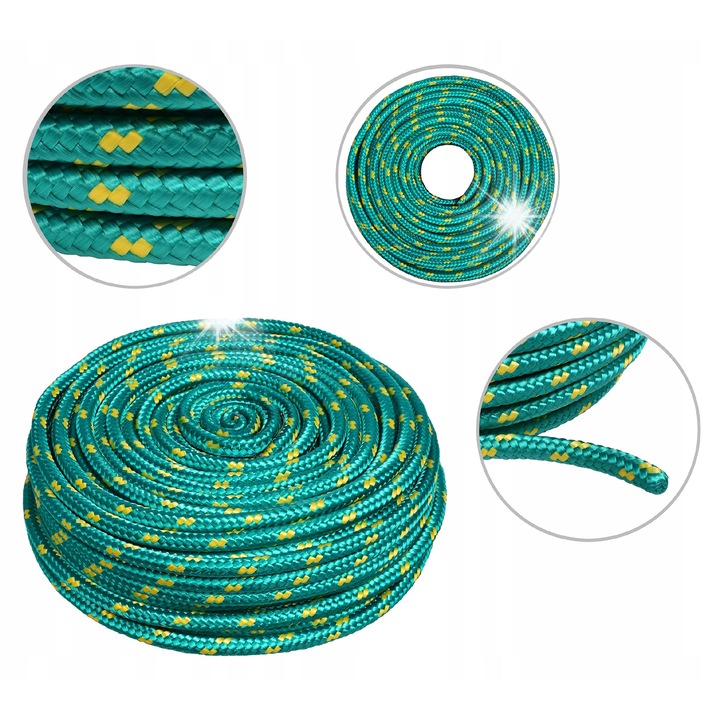 Polipropilén zsinór 8mm, 25m, zöld, UV-álló