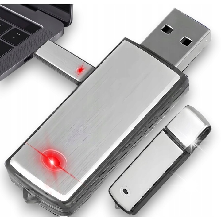 USB шпионско устройство 8GB мини, дискретен дизайн, запис до 16 часа, 63x22x9мм