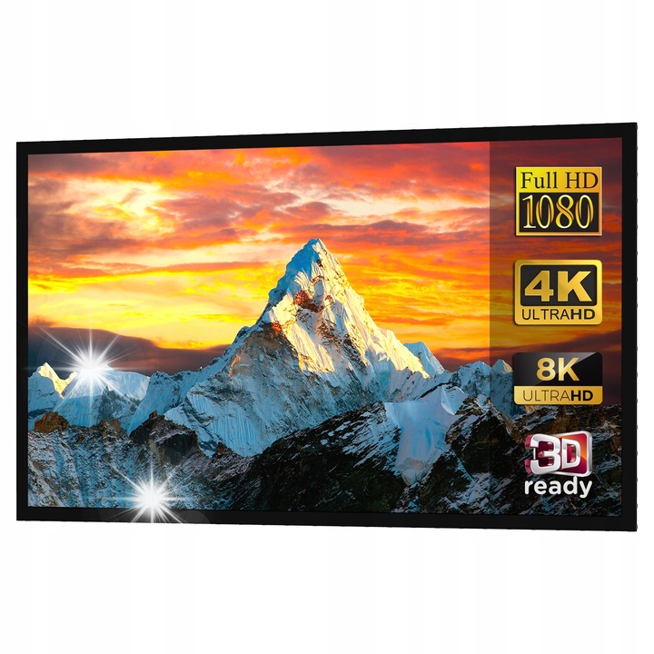 Ecran de proiectie rama 100" 16:9 Maclean, PVC, 221x124cm, antistatic, set complet