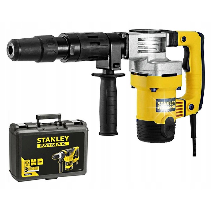 Stanley SFMEH220K ütvefúró, 1010W, 8,5J, 6kg, készlet bőrönddel és utasításokkal