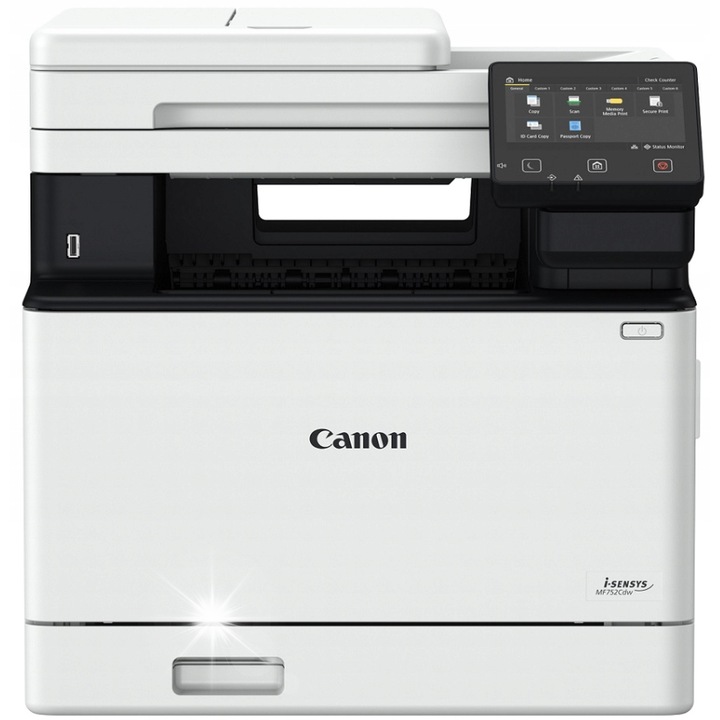 Imprimanta Scanner, multifunctional Canon i-SENSYS MF752Cdw, alb, A4, 33 pagini/minut, Wi-Fi