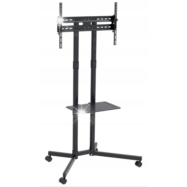 Мобилна стойка за телевизор Maclean MC-951, 32-70", макс. 40кг, VESA 600x400, с колелца