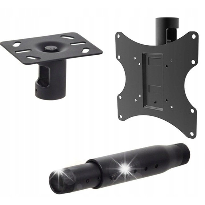 Комплект стойка за телевизор Maclean MC-706, 23-42", черна, капацитет 50 кг, регулируема