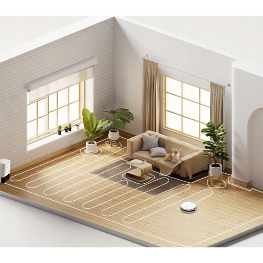 Aspirator robot Ezviz RC3 Plus, 2700 Pa, alb, set cu statie de incarcare