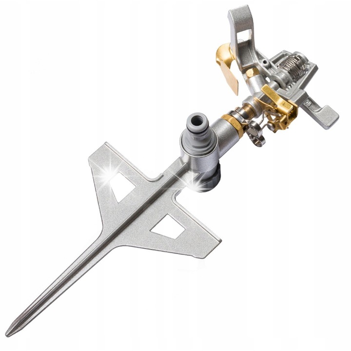 Professzionális szórófej, Cellfast, 52-160 modell, fém, szektorális szabályozással, 20-360°, 450-550m, G3/4"