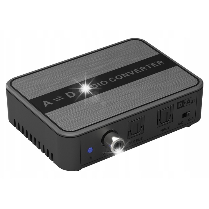 Convertor DAC Techly IDATA SPDIF-8, digital-analogic/analog-digital, 61.5x55x20mm, negru