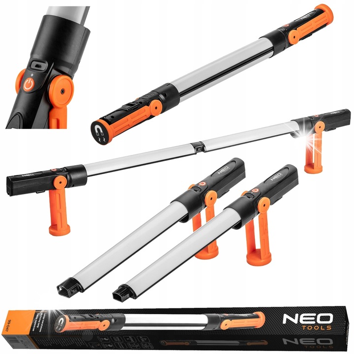NEO 99-047 munkalámpa, 2x350 lm, 3.7V, 2 akkumulátoros készlet