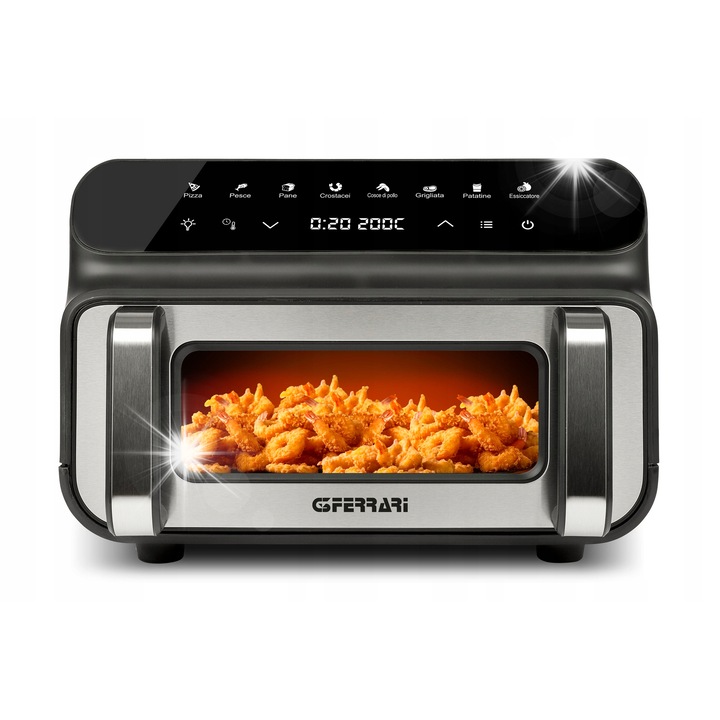 Friteuza, G3Ferrari, Friggisano BBQ, 10L, 8 programe, negru, 37.5x26x45cm