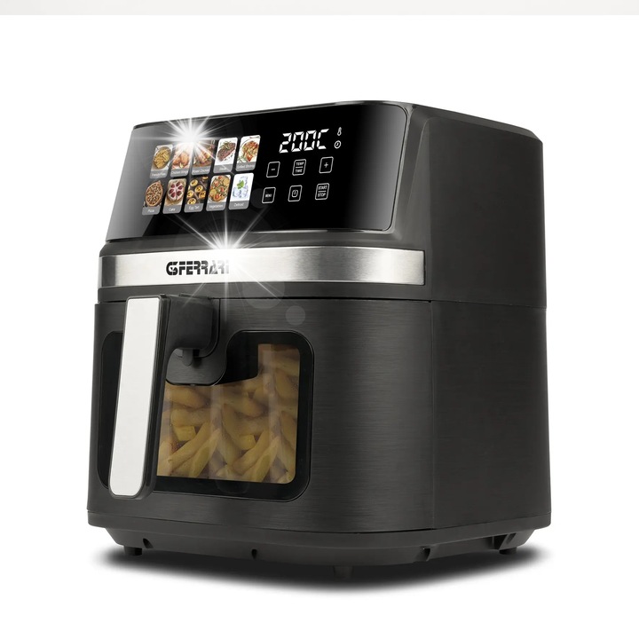 Friteoza Friggisano 8L, 1700W, 10 program, fekete, 31x33x38cm