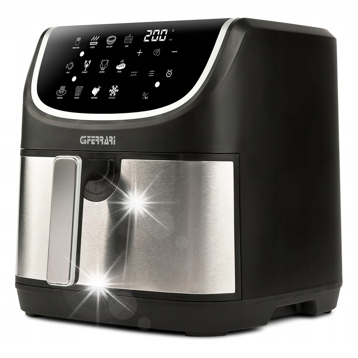 Friteuza cu aer cald G3Ferrari, 8L, 2200W, 12 programe, neagra