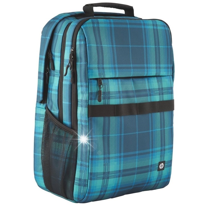 HP Campus XL Tartan Plaid hátizsák, 30.5x16.5x43cm, vízálló, 16.1"