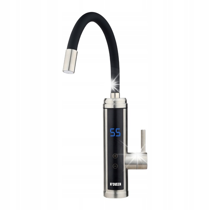 N'oveen IWH955 azonnali vízmelegítő, 3000-3600W, 55°C, inox, pultra szerelhető, LCD kijelző