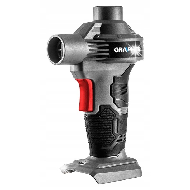 Pompa de umflat Graphite, 18V, Li-Ion, 3 adaptoare, fara acumulator