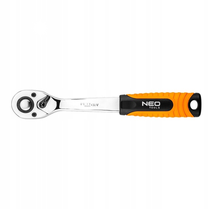 Cheie cu clichet 1/2", NEO, 255mm, 72 dinti, crom-vanadiu
