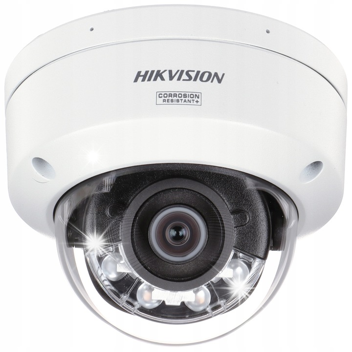 IP камера за наблюдение Hikvision, 6 Mpx, бяла, 122x98mm, Smart Hybrid Light технология, IP67 устойчивост