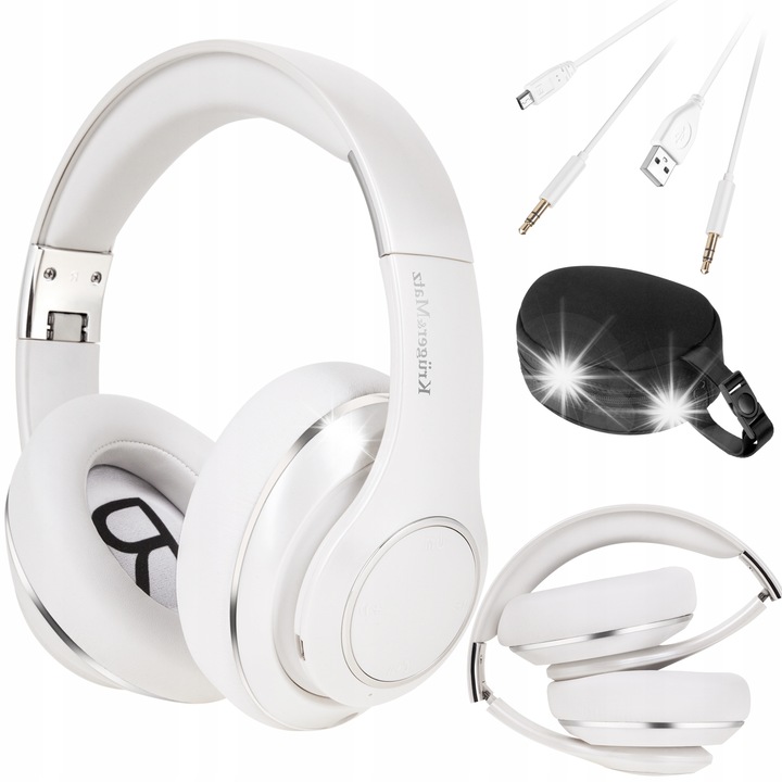 Vezeték nélküli fejhallgató, Kruger&Matz Street 3, Bluetooth 5.0, fehér, 185x83x167mm