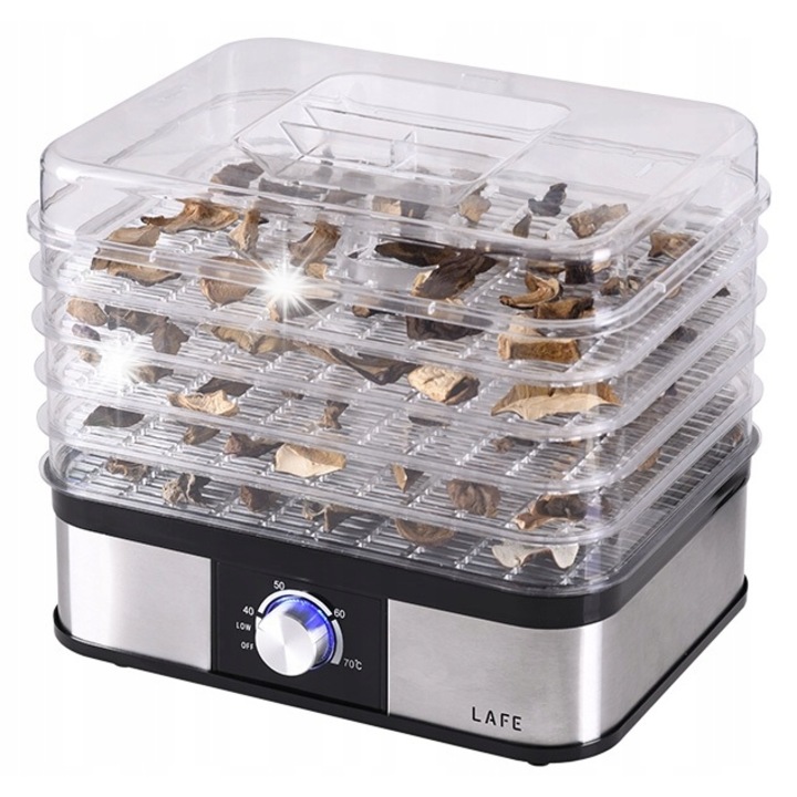 Дехидратор, Lafe NutriDry, 5 тави, вграден вентилатор, 250W