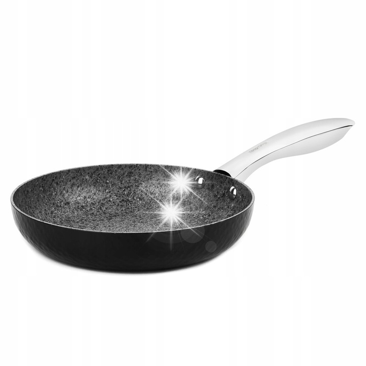 Konighoffer Harrison fekete serpenyő, 24cm, rozsdamentes acél és alumínium anyag, minden típusú főzőlaphoz, tapadásmentes