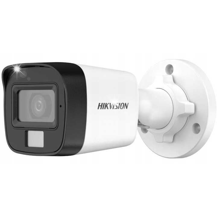 Camera de supraveghere Hikvision, 5 Mpx, Smart Hybrid Light, alb, 70x138mm