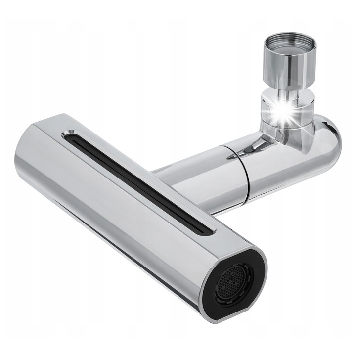 Perlator multifunctional N'oveen XL3001, 4 tipuri de jet, inox, 12,9x19,9x7cm