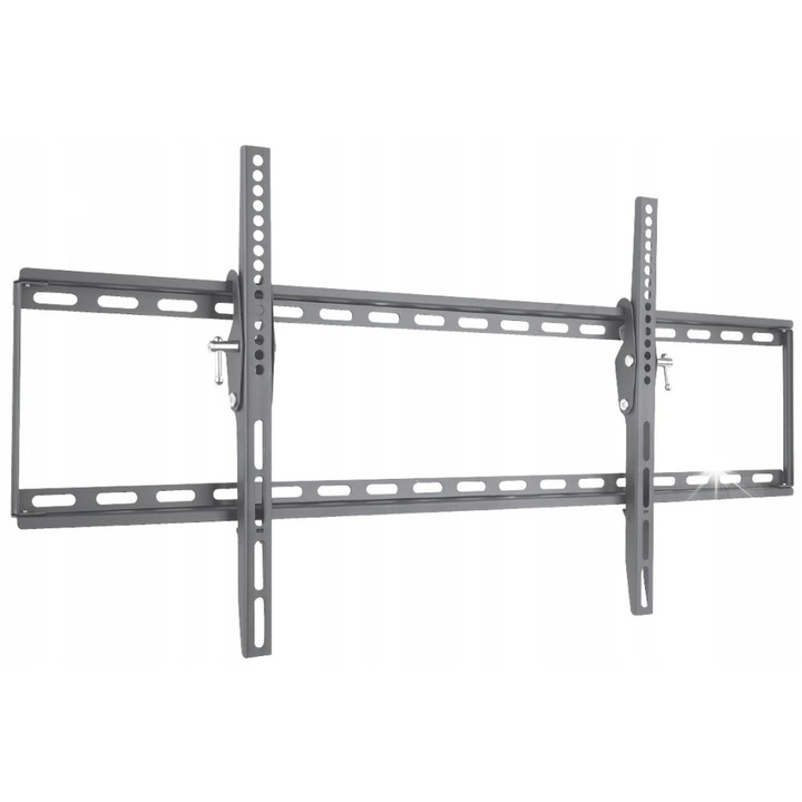 Стойка за телевизор Techly, Стенна, 42-80", макс. 60 кг, Накланяща се 0/-12, Тънка 36 мм, Черна