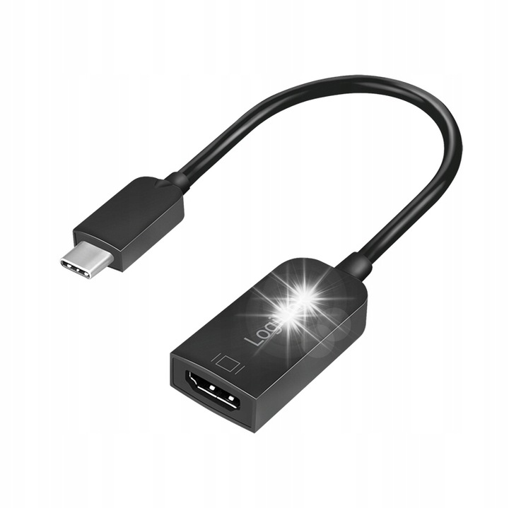 LogiLink USB 3.1 C típusú - HDMI adapter, 4K, 0.14m, fekete