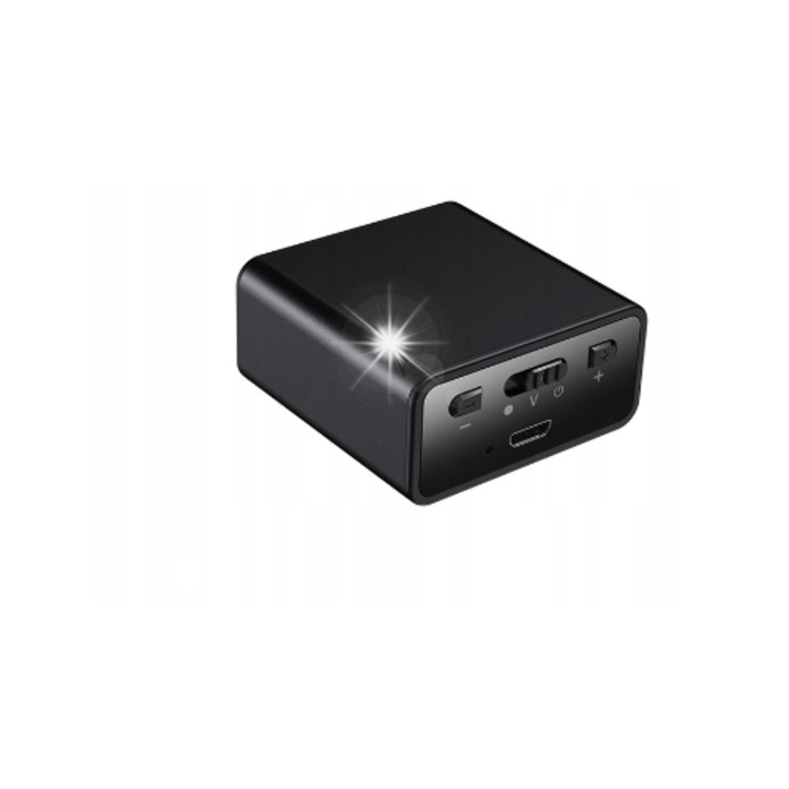 Мини цифров диктофон, Spreest, 8GB, гласово активиран запис, дискретен дизайн, черен