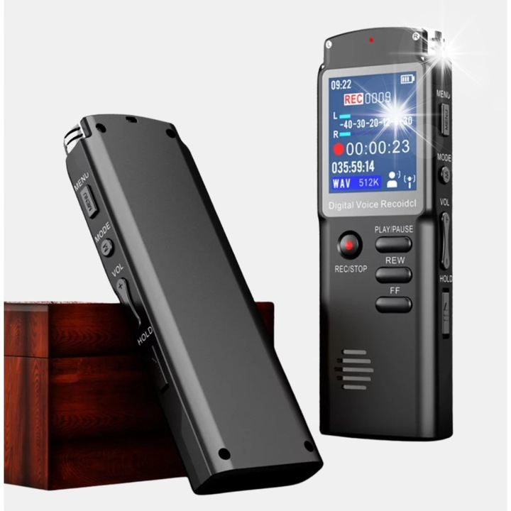 Reportofon Spion cu Ascultare LCD 16GB MP3 Inregistrare Activare Vocala