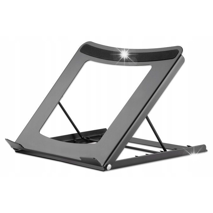 Support pentru notebook Manhattan, negru, 10"-15.6", 225x35x225mm, capacitate 5kg