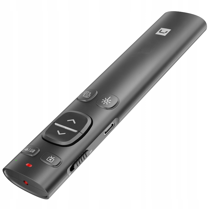 Natec Warbler 2 vezeték nélküli prezentátor lézerrel, 2,4 GHz és Bluetooth 5.2, szürke