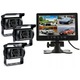 Комплект 3x камера за заден ход + LCD монитор 9", MBG line, 4 канала, водоустойчив, захранване 12-24V