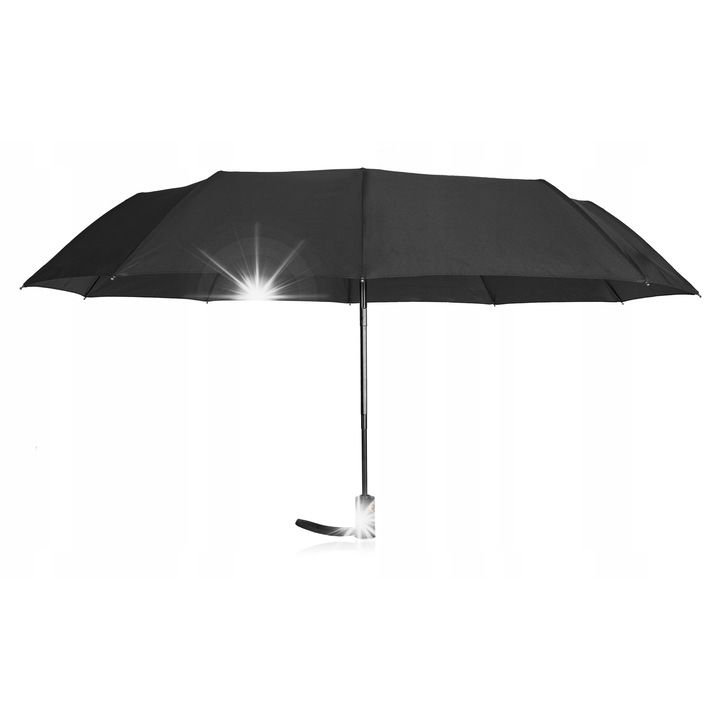 Автоматичен чадър, Betlewski, черен, 31см x 105см, с калъф, сгъваем