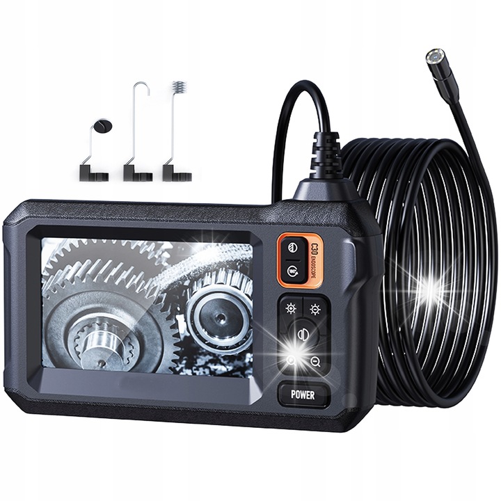 Професионална ендоскопска камера MBG line, 5м, 8.5мм, Full HD резолюция, 4.3" IPS екран, водоустойчива IP67, комплект с аксесоари