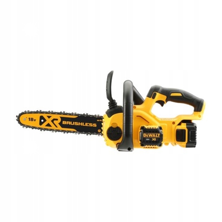 Fierastrau cu lant electric, DeWalt, 18V, 30cm, set cu 1 acumulator 5Ah, taiere lemn