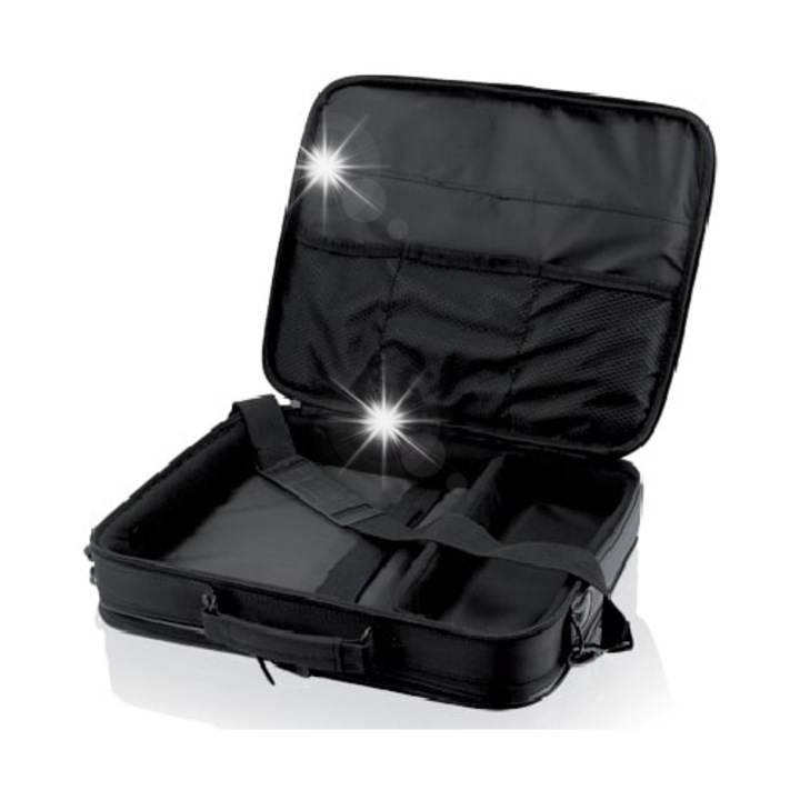 IBox 15,6" laptop táska, fekete, elegáns design, rendezett belső tér