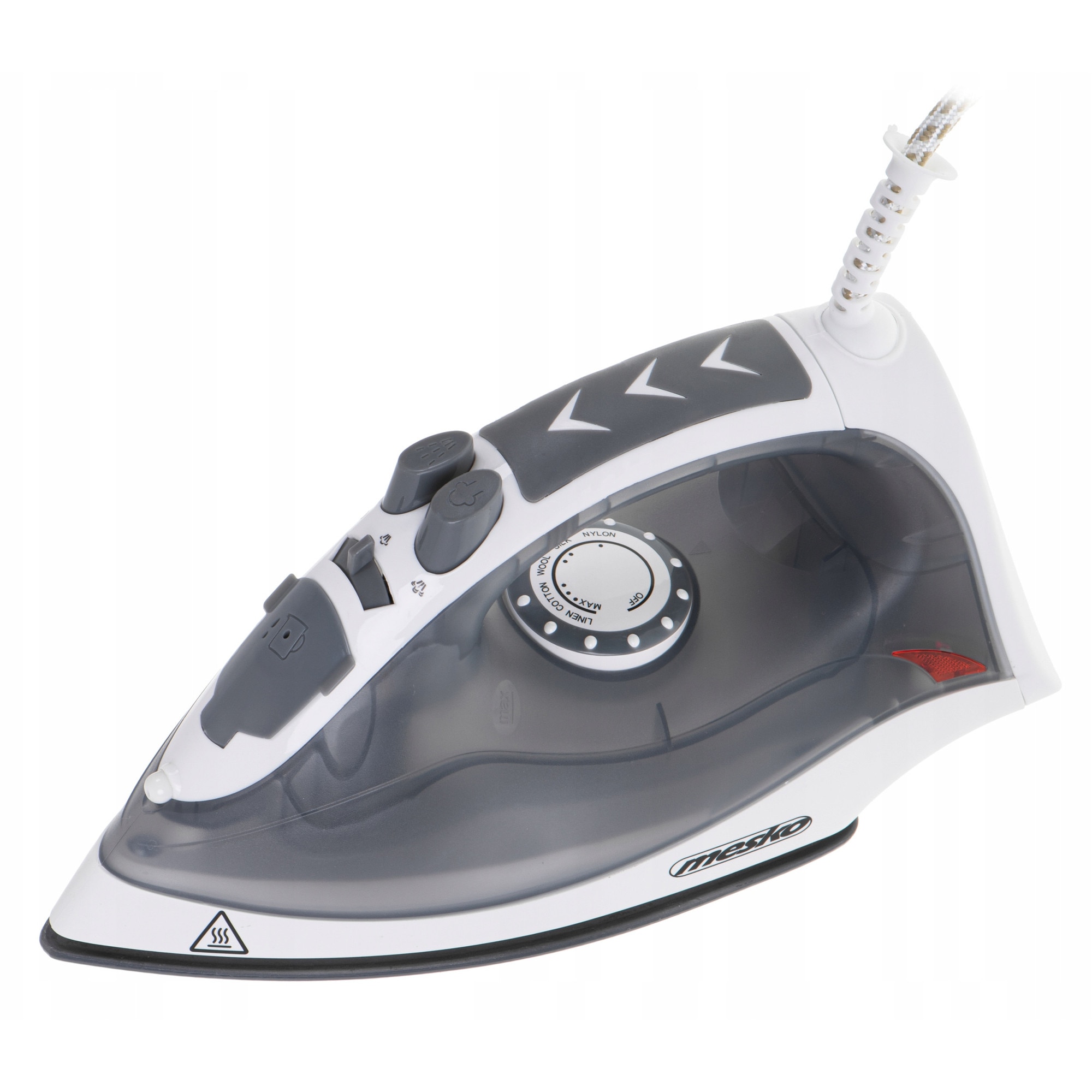 Fier de calcat cu abur Mesko MS 5037, 2800W, ceramica, gri, 26x10.5x14cm