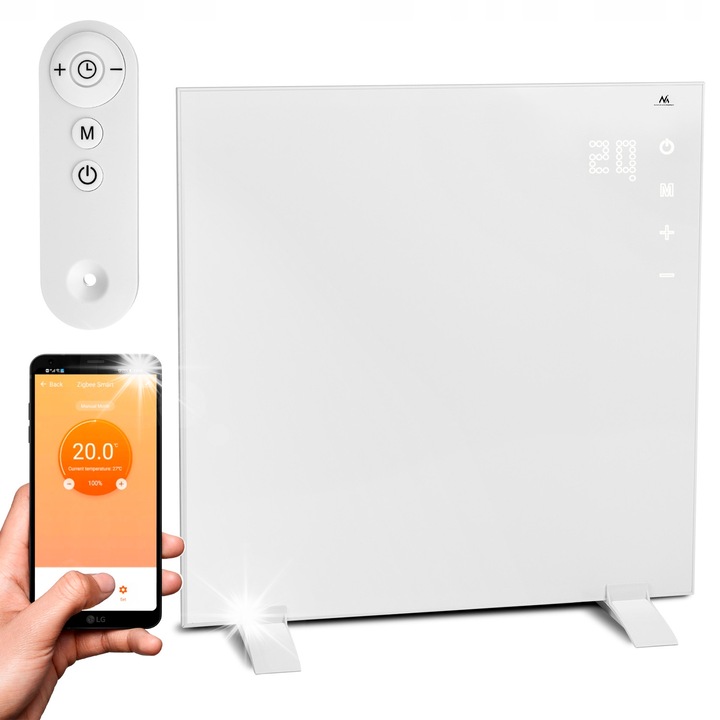 Panou radiant Maclean MCE513, 360W, WiFi, alb, 60x60cm, set complet