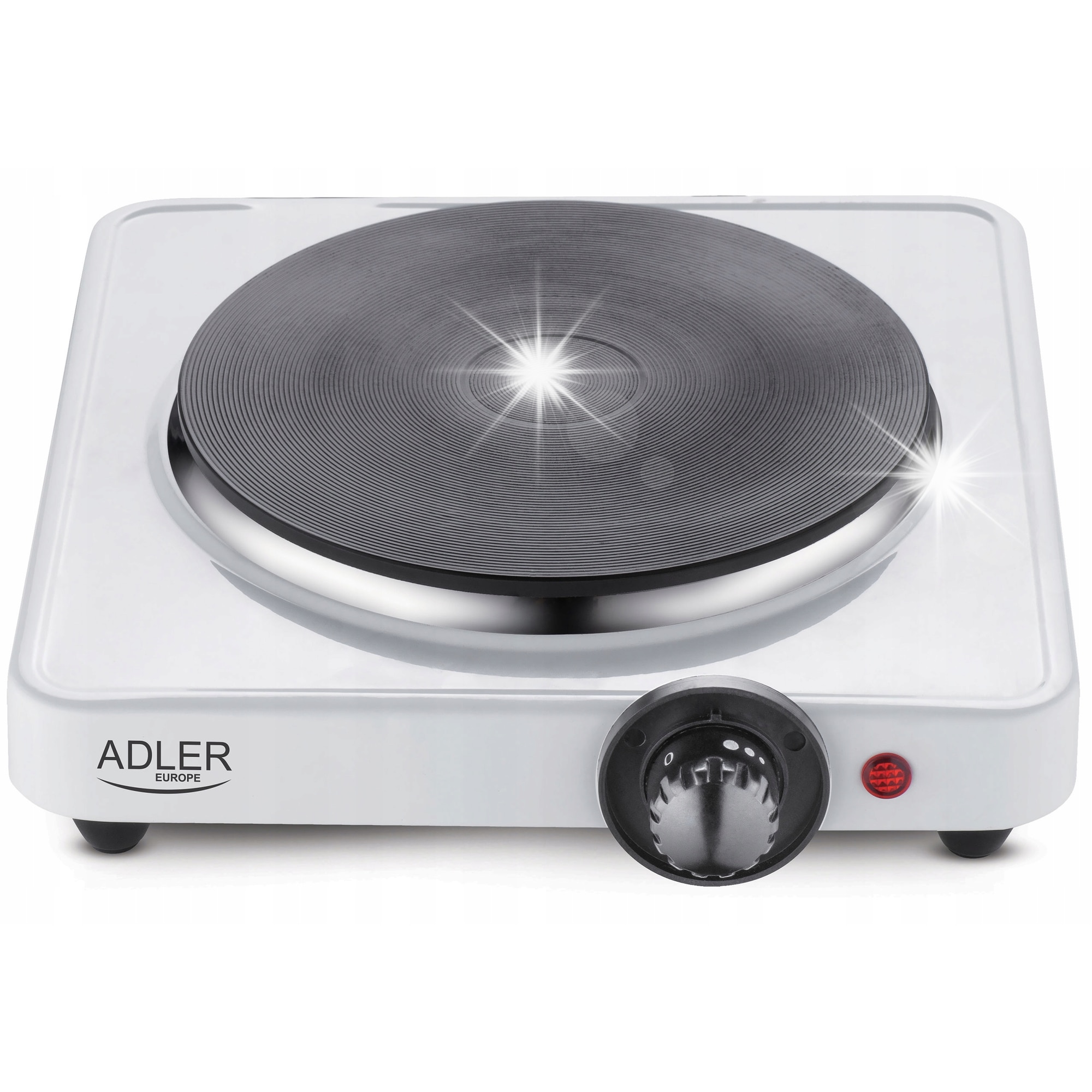 Aragaz electric, Adler, model AD 6503, 1 arzator, 1500W, alb, 18cm