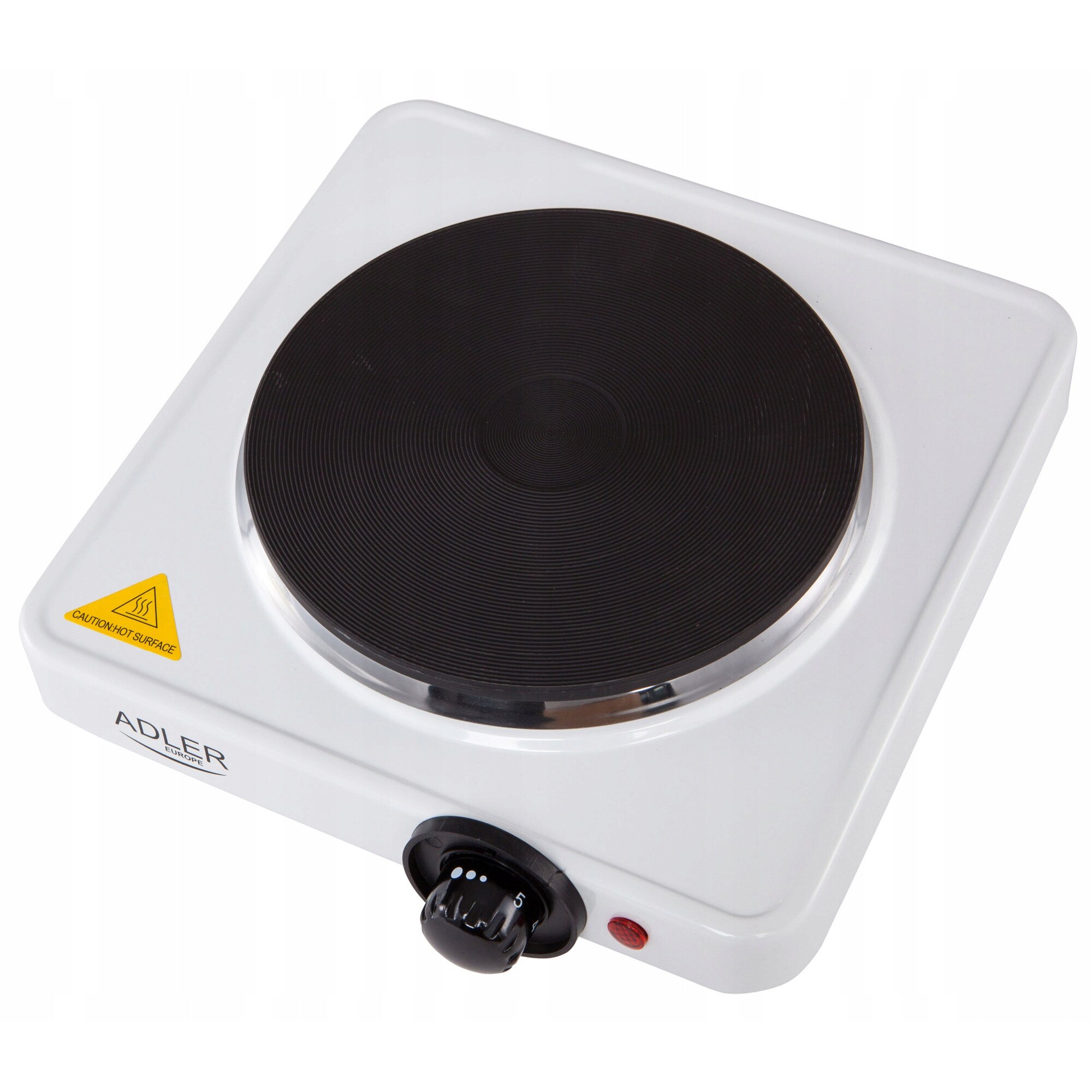 Aragaz electric, Adler, model AD 6503, 1 arzator, 1500W, alb, 18cm