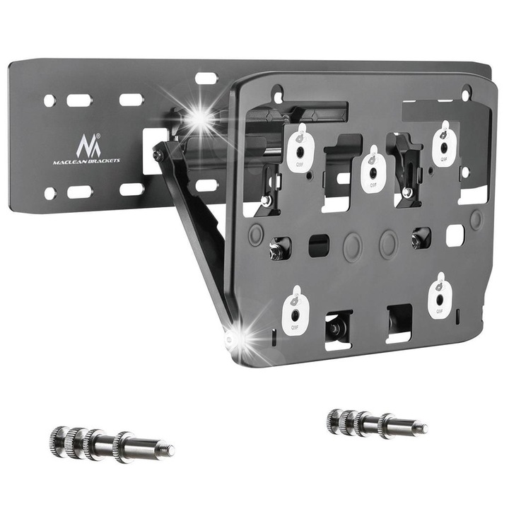 Стойка за телевизор Maclean, 49-75 инча, черна, 560x250x70 мм, включен монтажен комплект