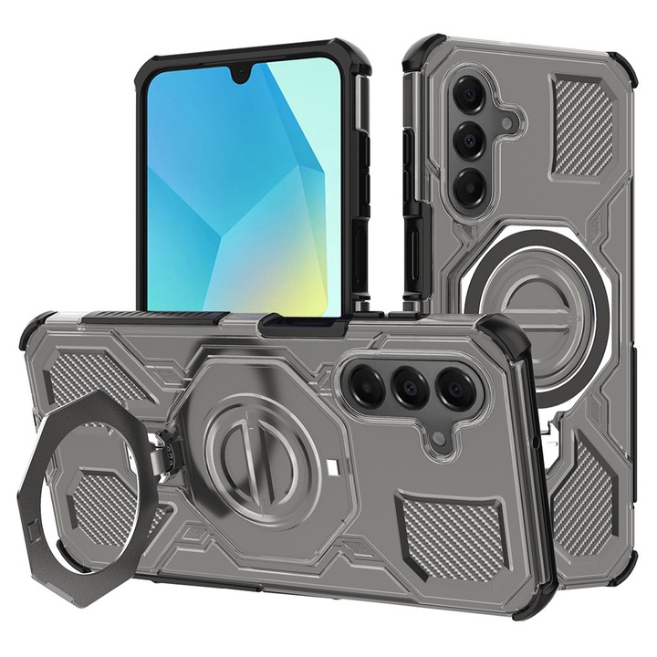 Husa pentru Samsung Galaxy A16 4G / A16 5G - Techsuit Carbon Shield PRO - Smoke Black