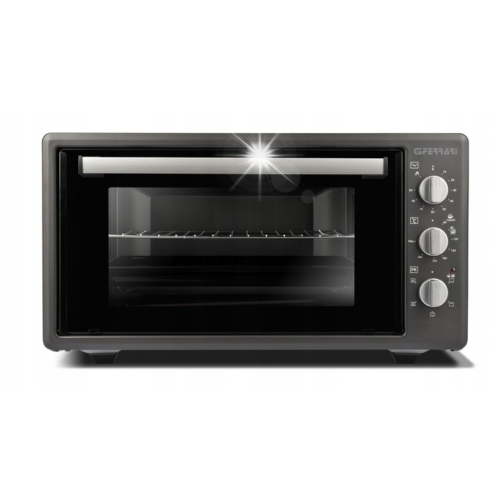 Cuptor electric G3Ferrari G10148, 45L, termoconvectie, timer 90 minute, accesorii incluse, rosu