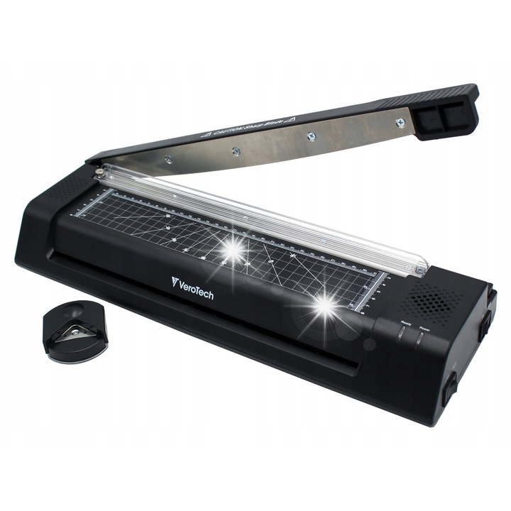 Set 3in1 Laminator A3 Verotech, gilotina, rotunjitor colturi, 10 folii laminare
